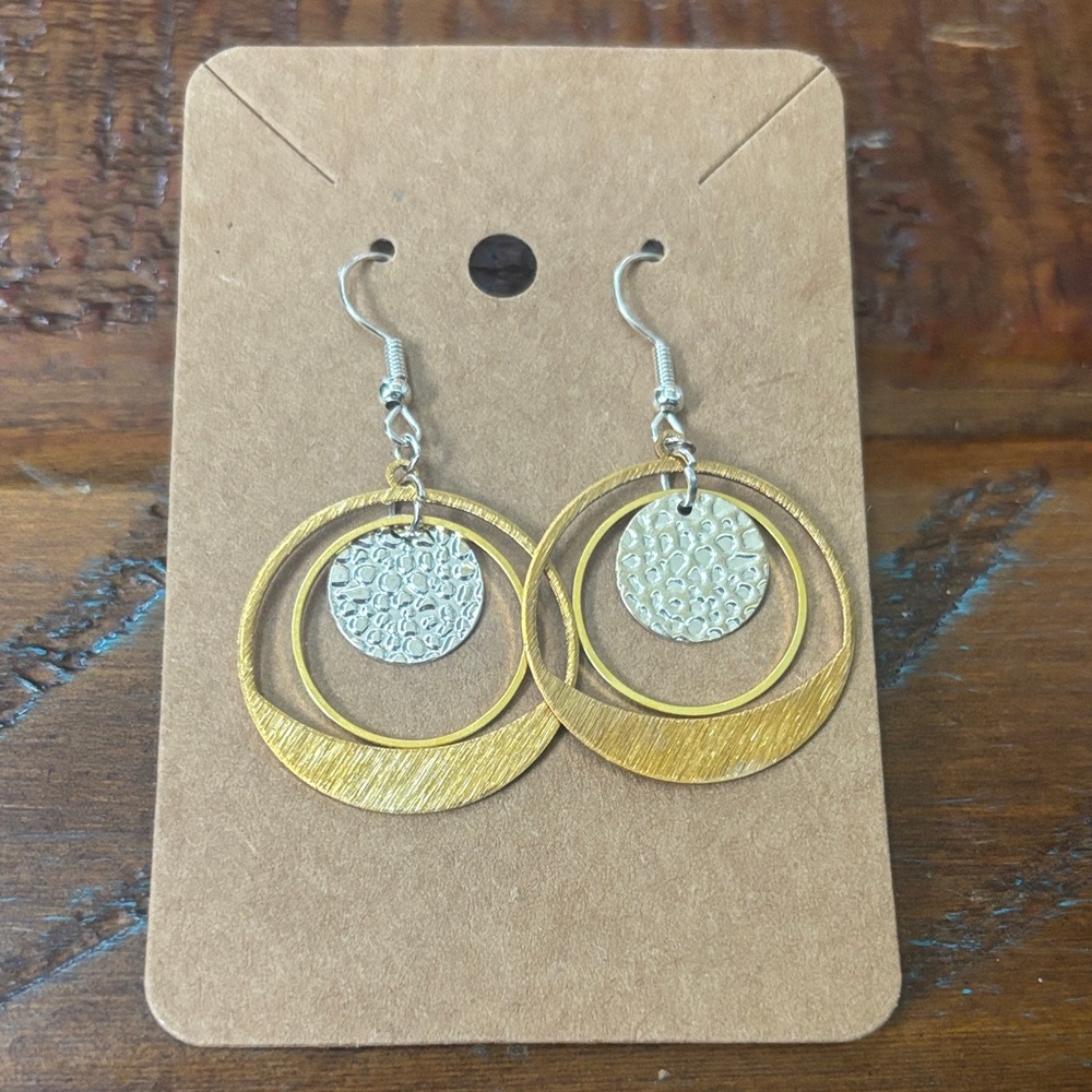 Gold and Silver Hoop Earrings